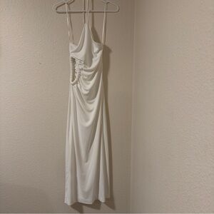 Zara Elegant White Midi Dress